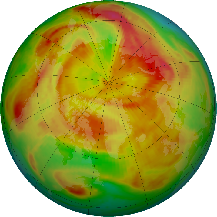 Arctic ozone map for 03 May 1988